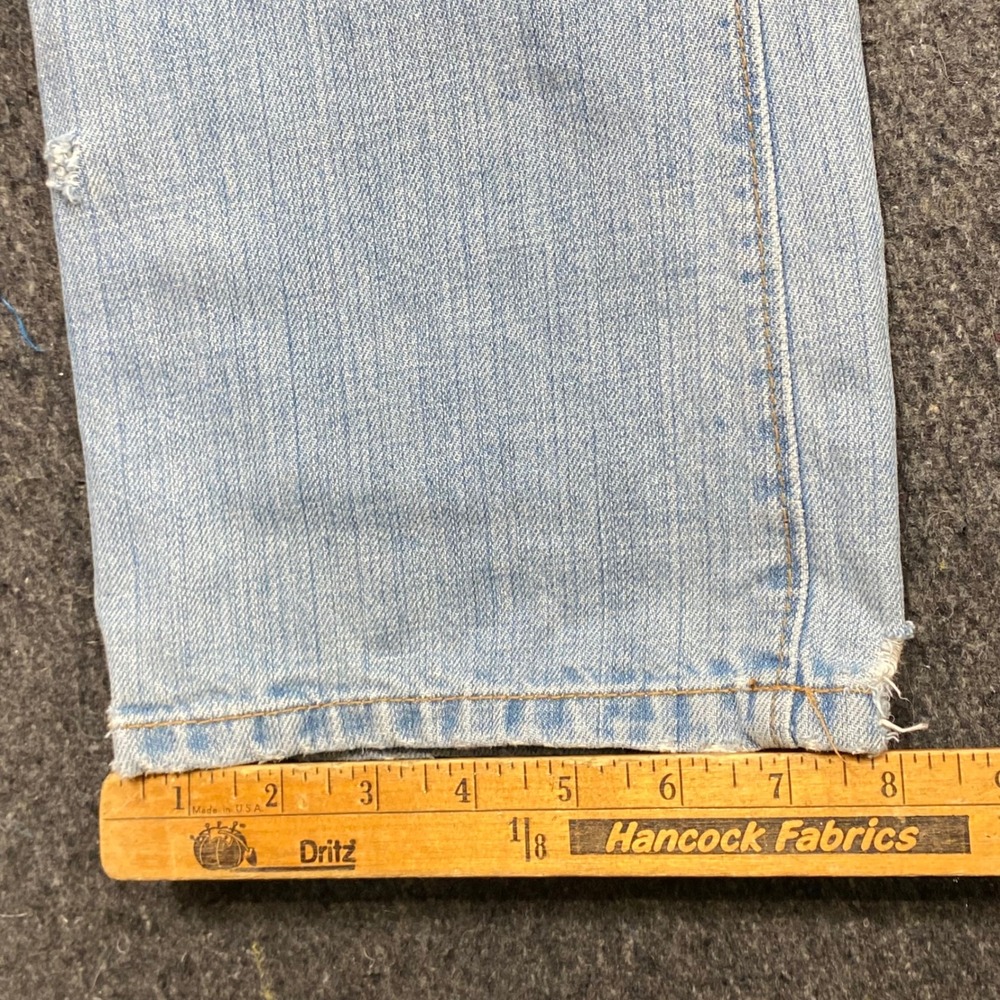 American Eagle Jeans 4 Regular Womens Light Blue Distressed Bootcut Low Rise - Picture 13 of 14